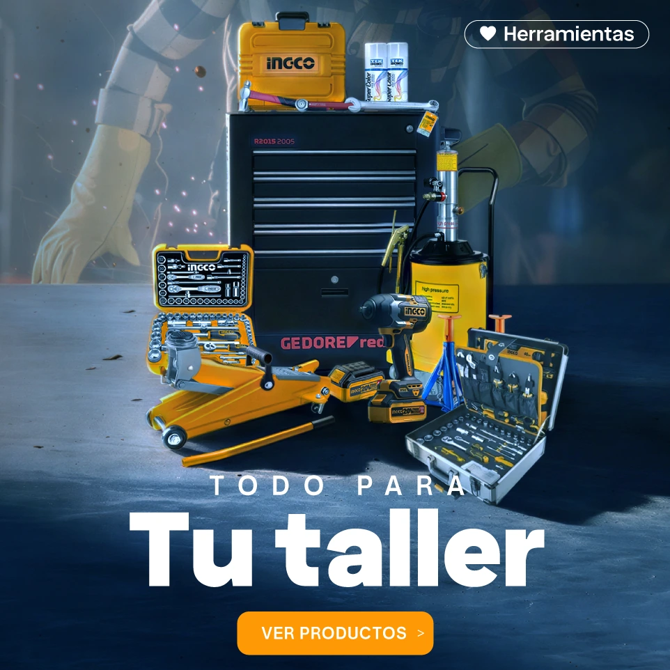 Banner para comprar online herramientas para equipar un taller Todo para tu taller