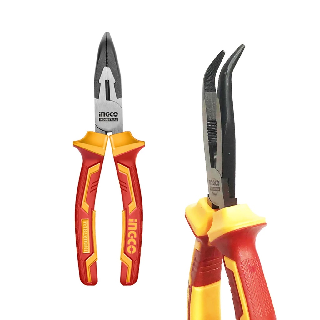 [32548] Alicate de Punta Curva Industrial Aislado Vde 200MM/8"