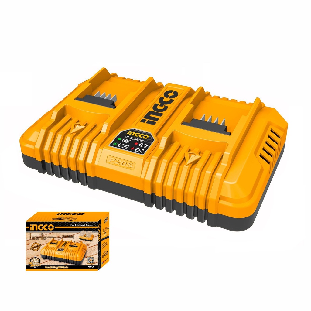 [33964] Cargador de Bateria Rapido Doble 4AH Industrial P20S 20V