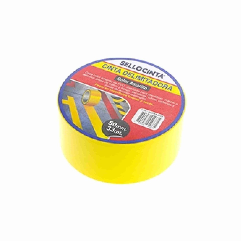 [16084] Cinta Delimitadora de Seguridad 50MMX33M Amarillo Sellocinta