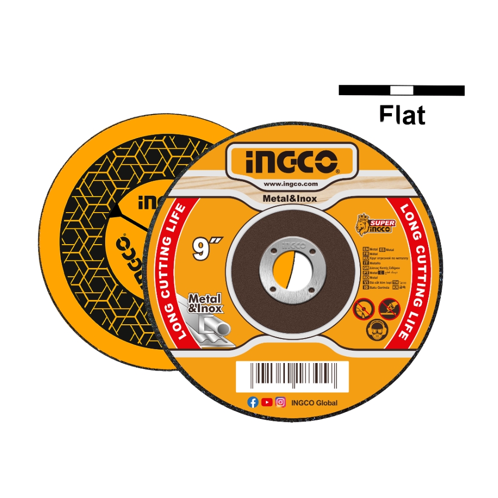 [36906] Disco de Corte Plano para Metal e Inox 230X2X22MM 9"