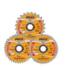 [36238] Set 3 Discos Sierra Circular Industrial Multiuso 24-60T 185mm 7 1/4"