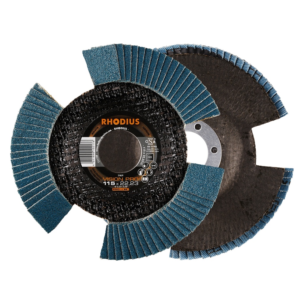 [34949] Disco Traslapado Vision Pro Proline Ii 115X22,23MM 4 1/2" G80 Rhodius 210639