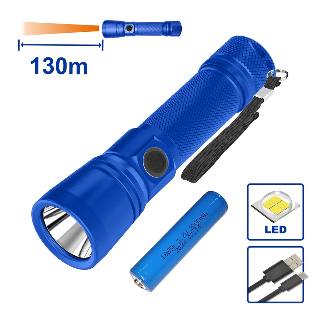 [37146] Linterna Led Recargable 150-500LUM
