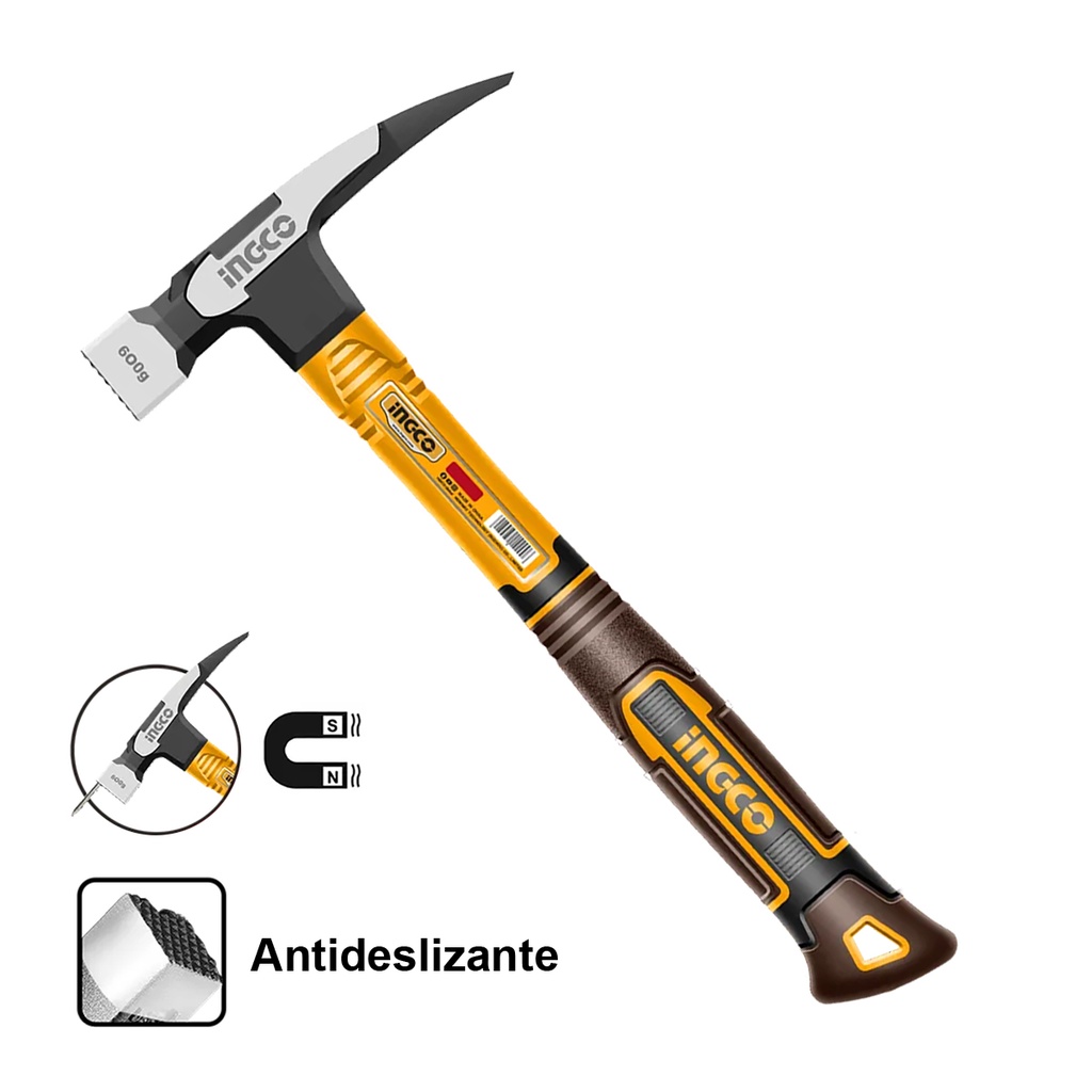 [35449] Martillo de Techo Magnético Mango Fibra de Vidrio 600g