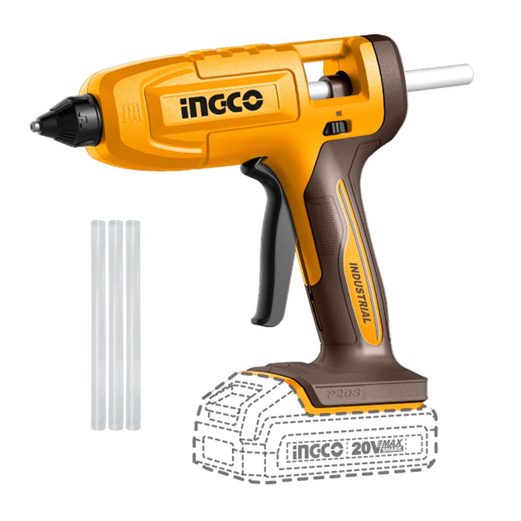[37372] Pistola para Silicona Inalámbrica 17-20GR/MIN 20V