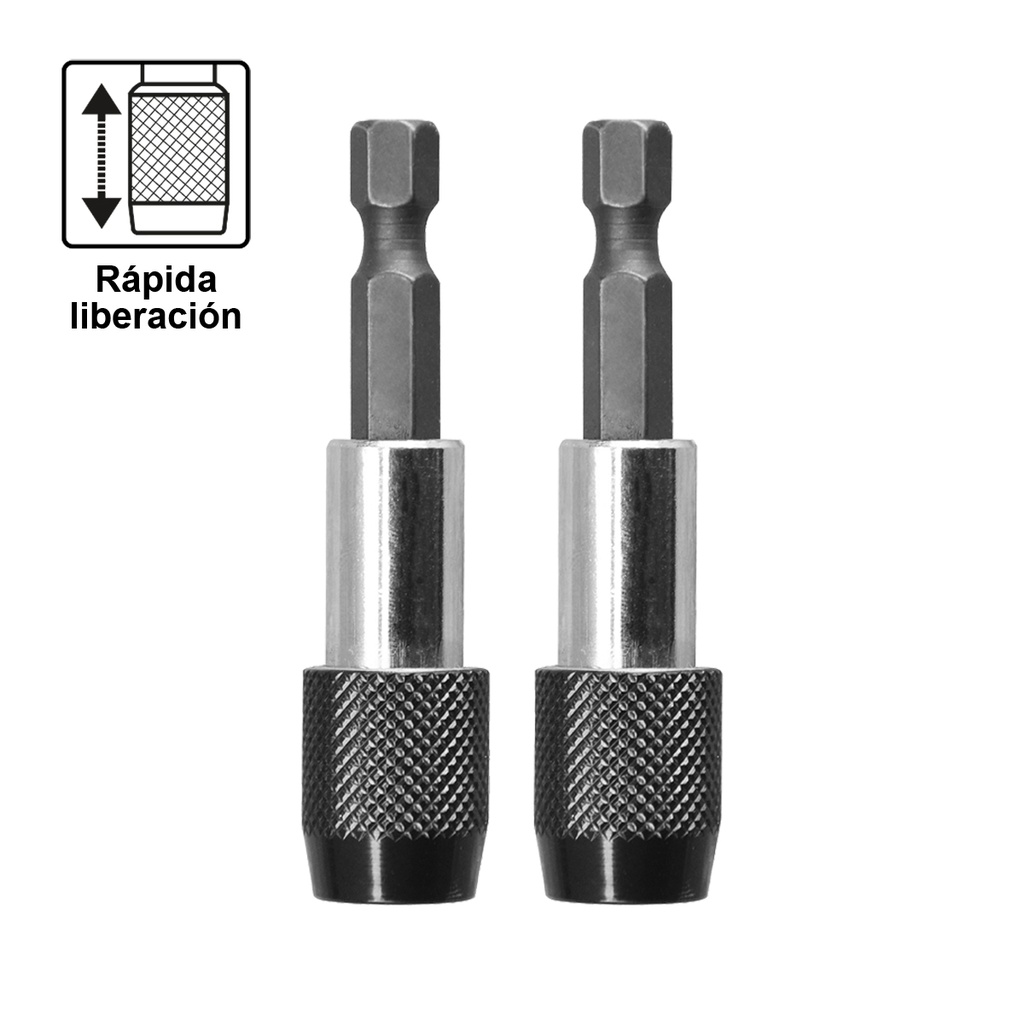 [36067] Set Adaptador Puntas 1/4" 60MM 2 Piezas
