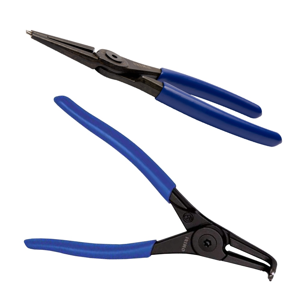 [34715] Set Alicates Curvo y Recto Seguro Seeger Ext/int 4 Piezas 180MM/7" 601911