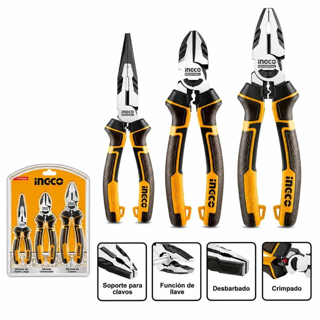[7045] Set Alicates Industrial 3 Piezas 160-200MM/6-8"
