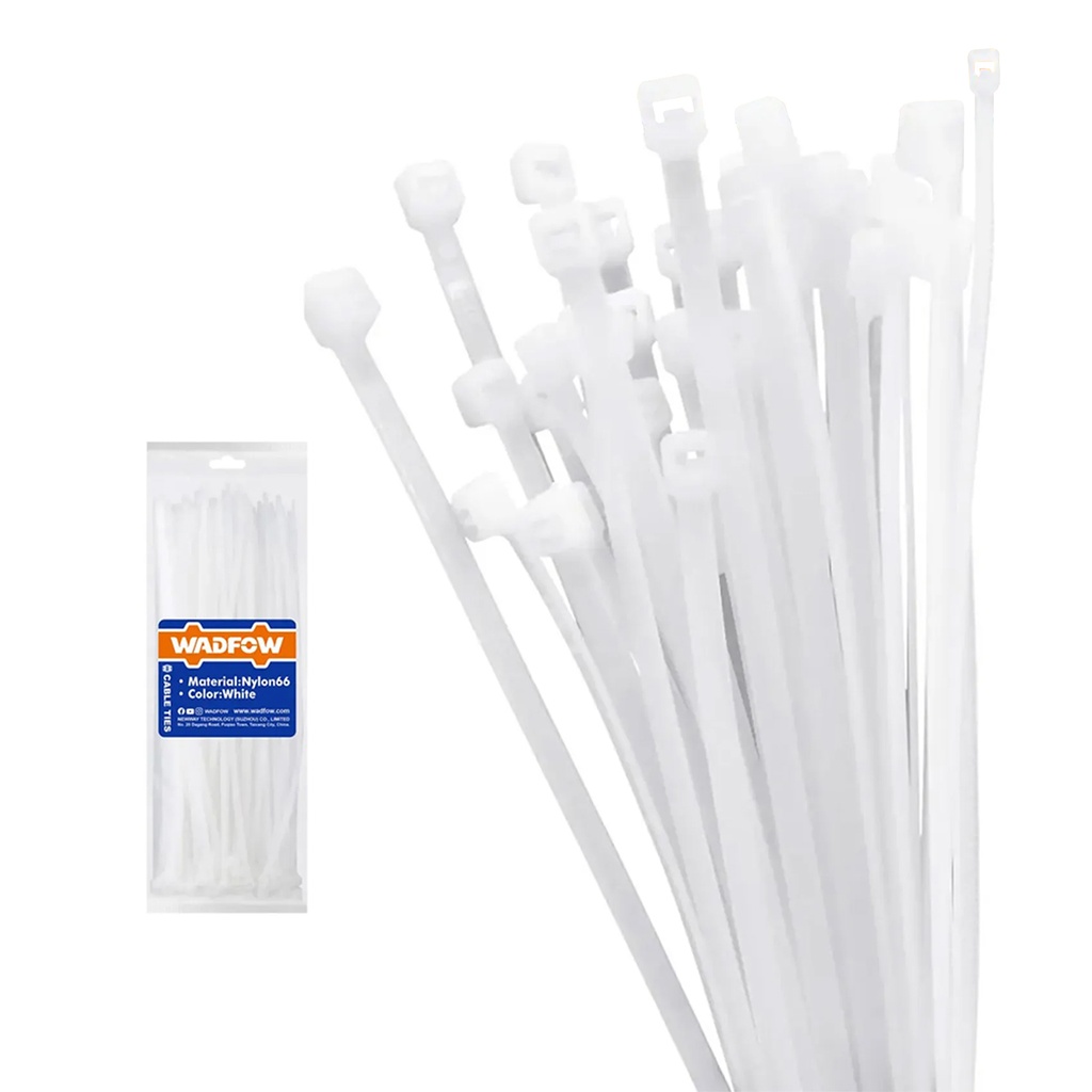 [35324] Set Amarras Plastica 100 Piezas 9X500MM Blancas