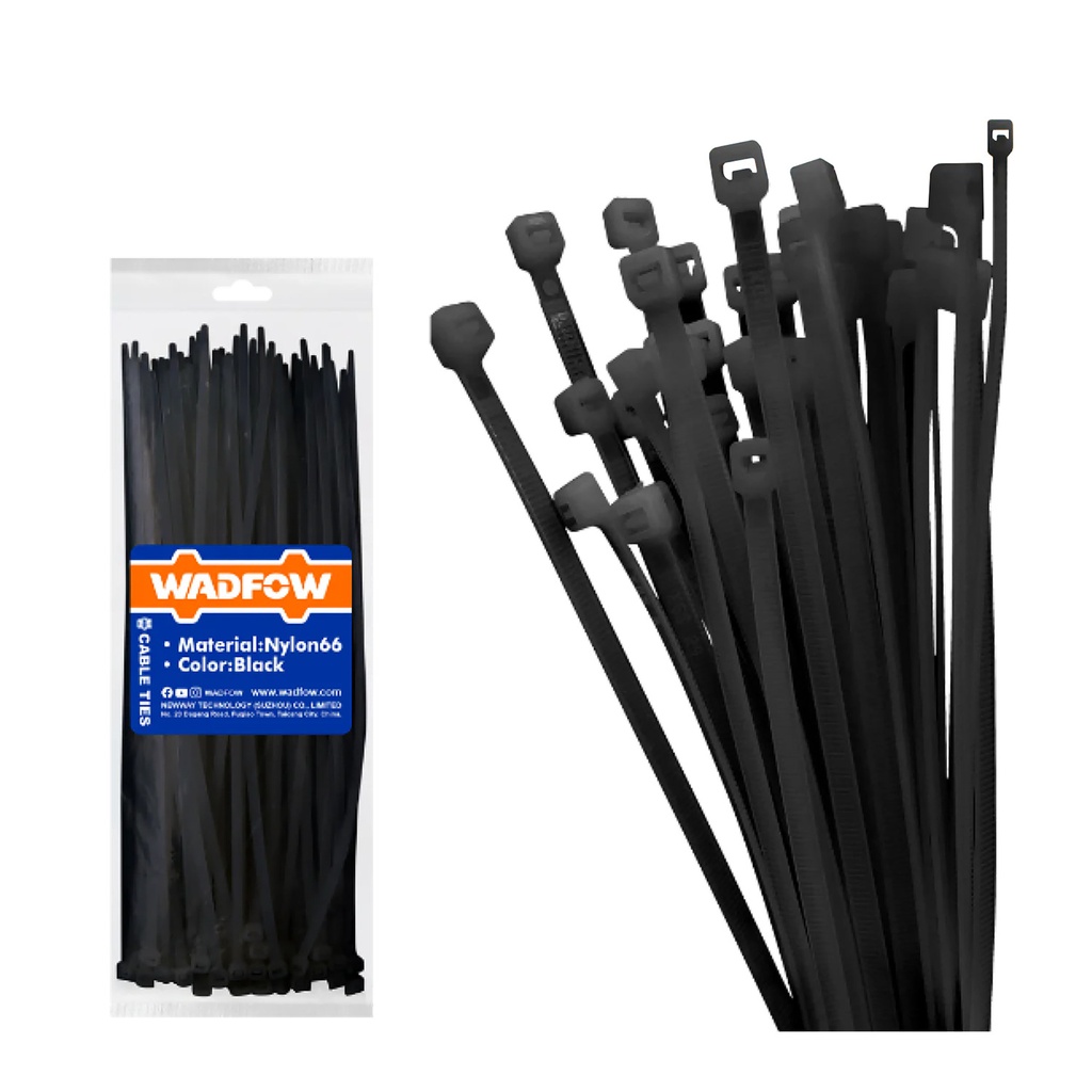 [34088] Set Amarras Plastica 100 Piezas 9X760MM Negro