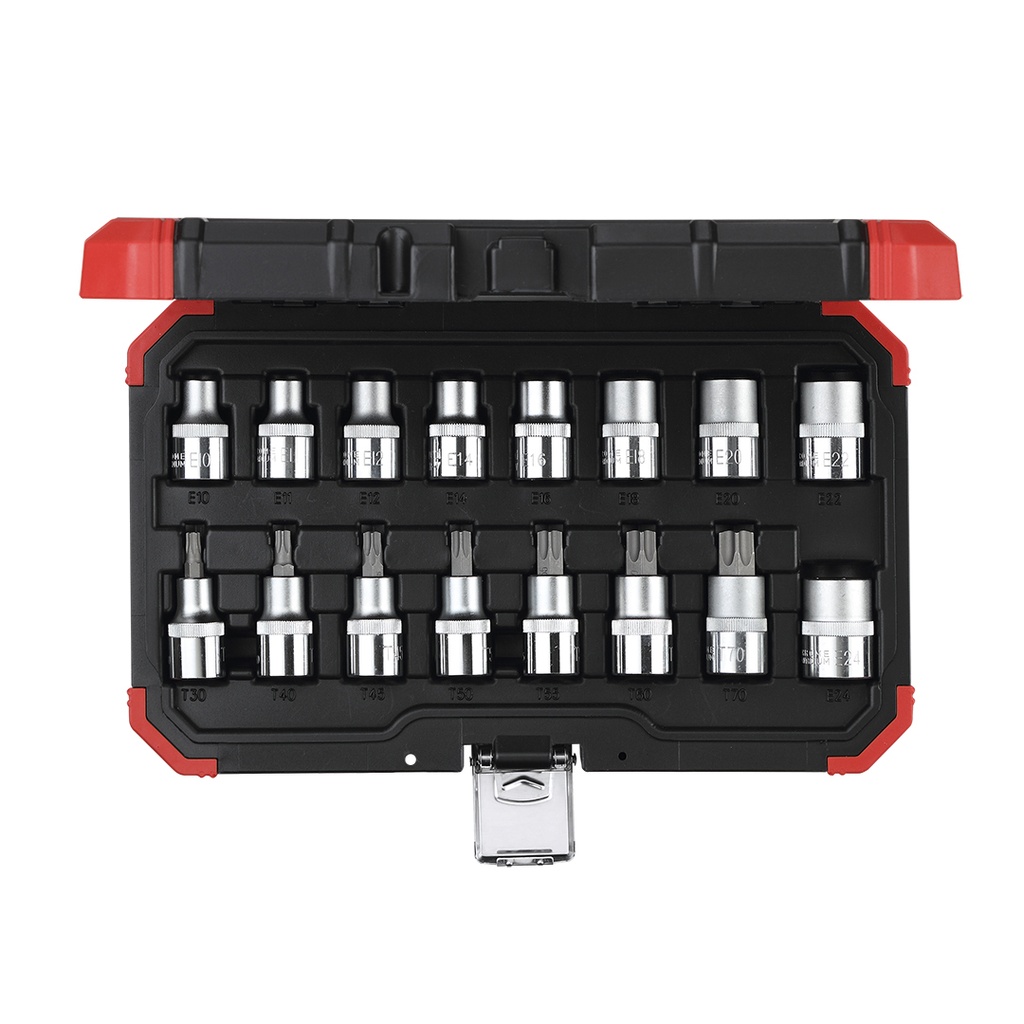 [36745] Set Dados 1/2" Tx E10-E24/T30-70 R68003016 16 Piezas Red 3300009