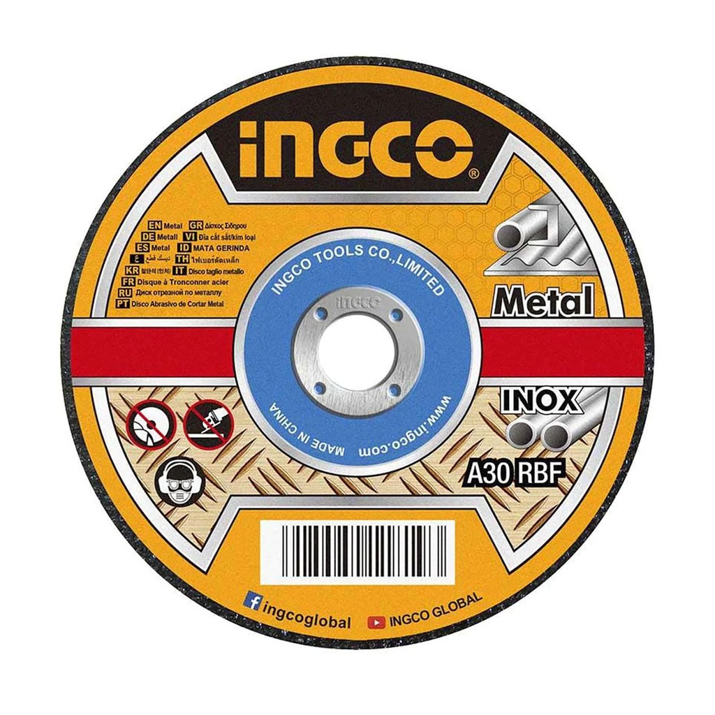 [34209] Set Disco de Corte Metal e Inox 100 Piezas 115X1X22MM 4 1/2"