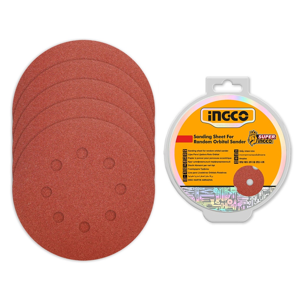 [36444] Set 50 Discos de Lija 150 mm 6" Grano 40-180