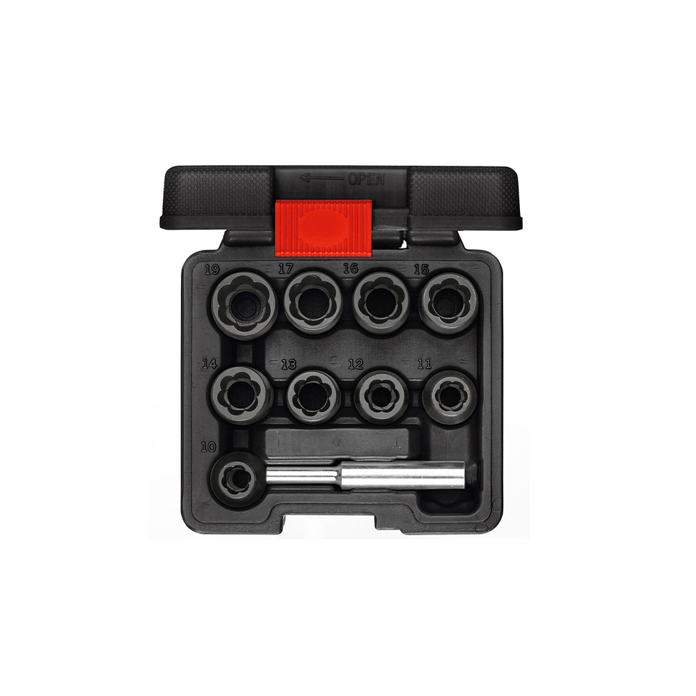 [37142] Set Extractor de Pernos 1/2" 10-19MM R68003010 10 Piezas Red 3300034