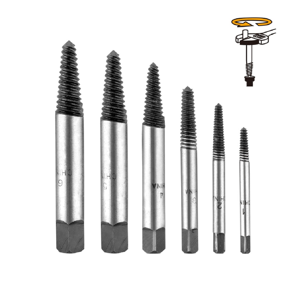 [35473] Set Extractor de Pernos 6 Piezas 3-25MM