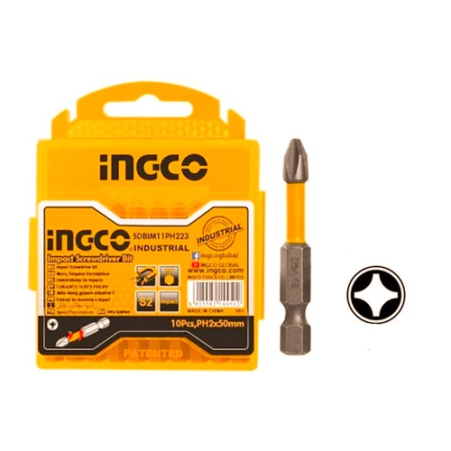 [32251] Set Puntas de Impacto Industrial 10 Piezas PH2+PH2X65MM
