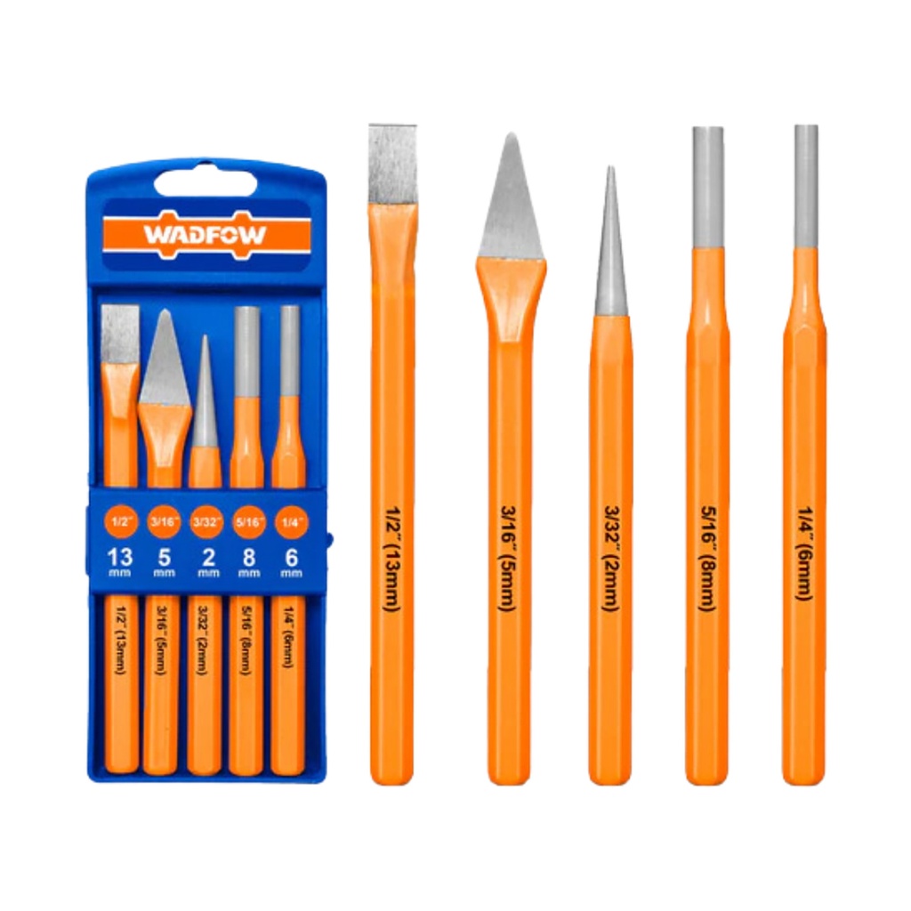 [34029] Set Punzones, Cinceles y Botadores 5 Piezas