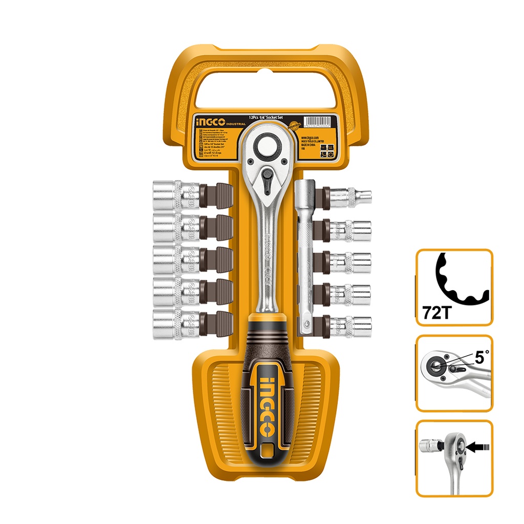 [29409] Set Dados y Chicharra Industrial 12 Piezas 1/4"