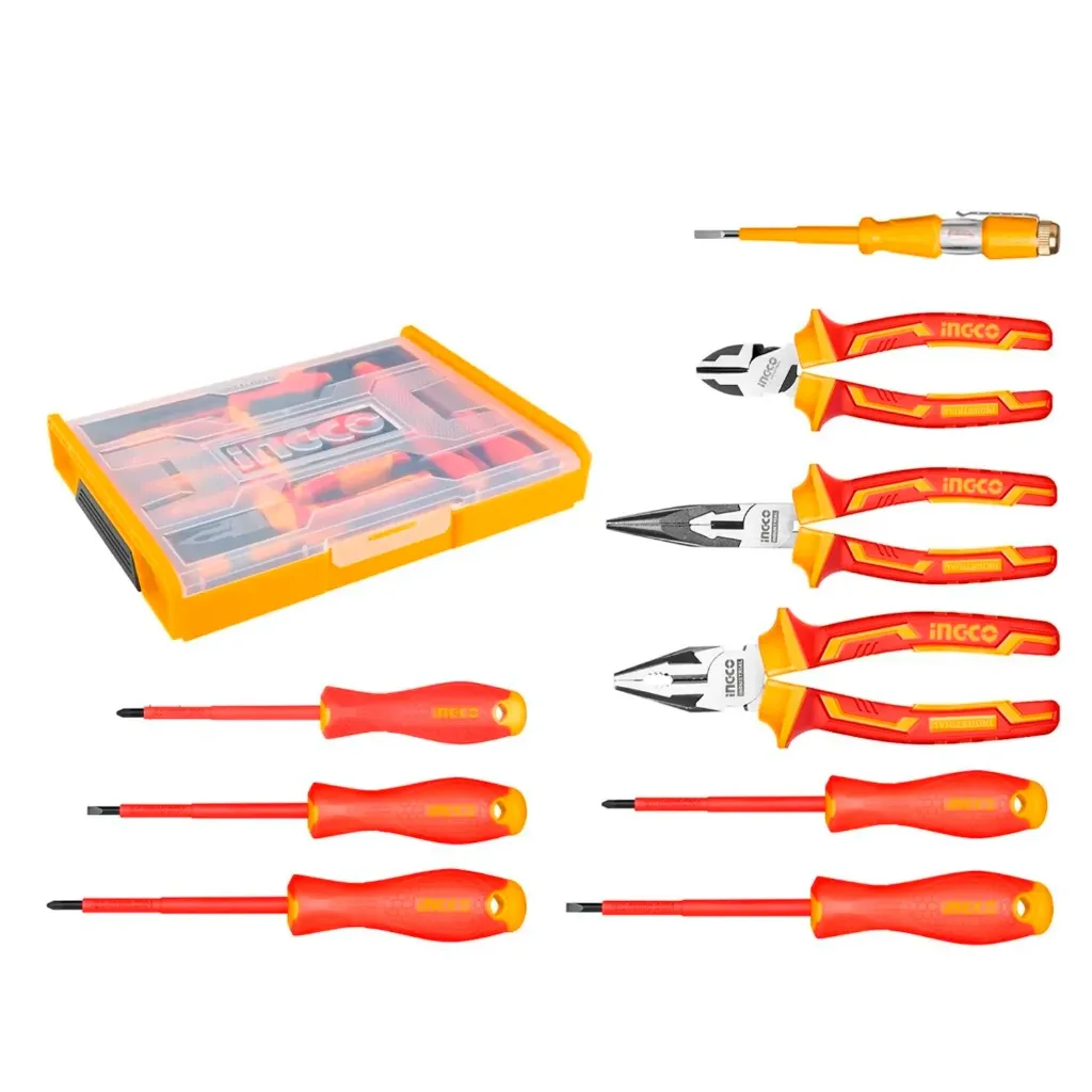 [30033] Set Herramientas Vde Industrial + Caja Organizadora 9 Pcs