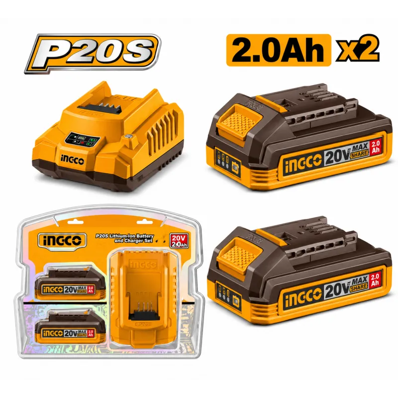 [34300] Set 2 Baterias 2AH + Cargador Normal 20V
