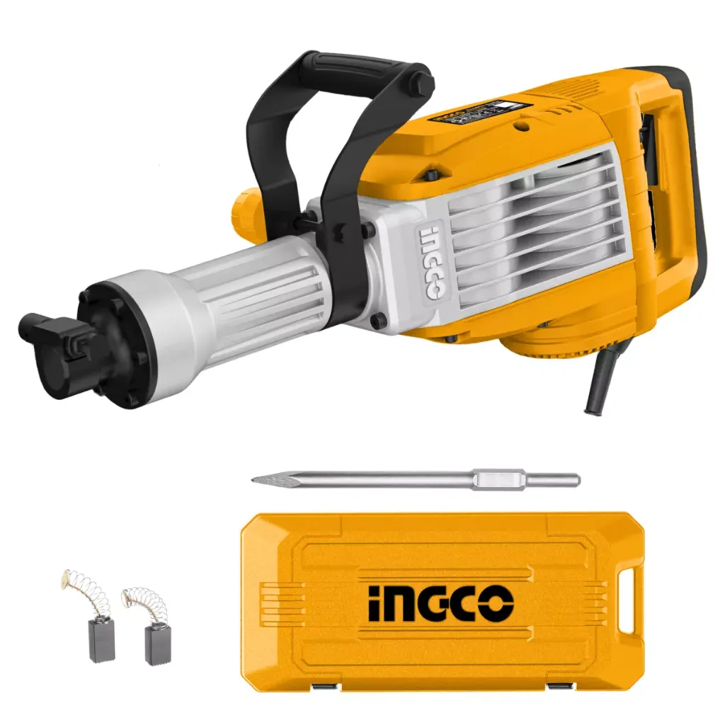 [34977] Martillo Demoledor Industrial Eléctrico SDS Hex 14KG 1700W / 50J + Cinceles + Maleta